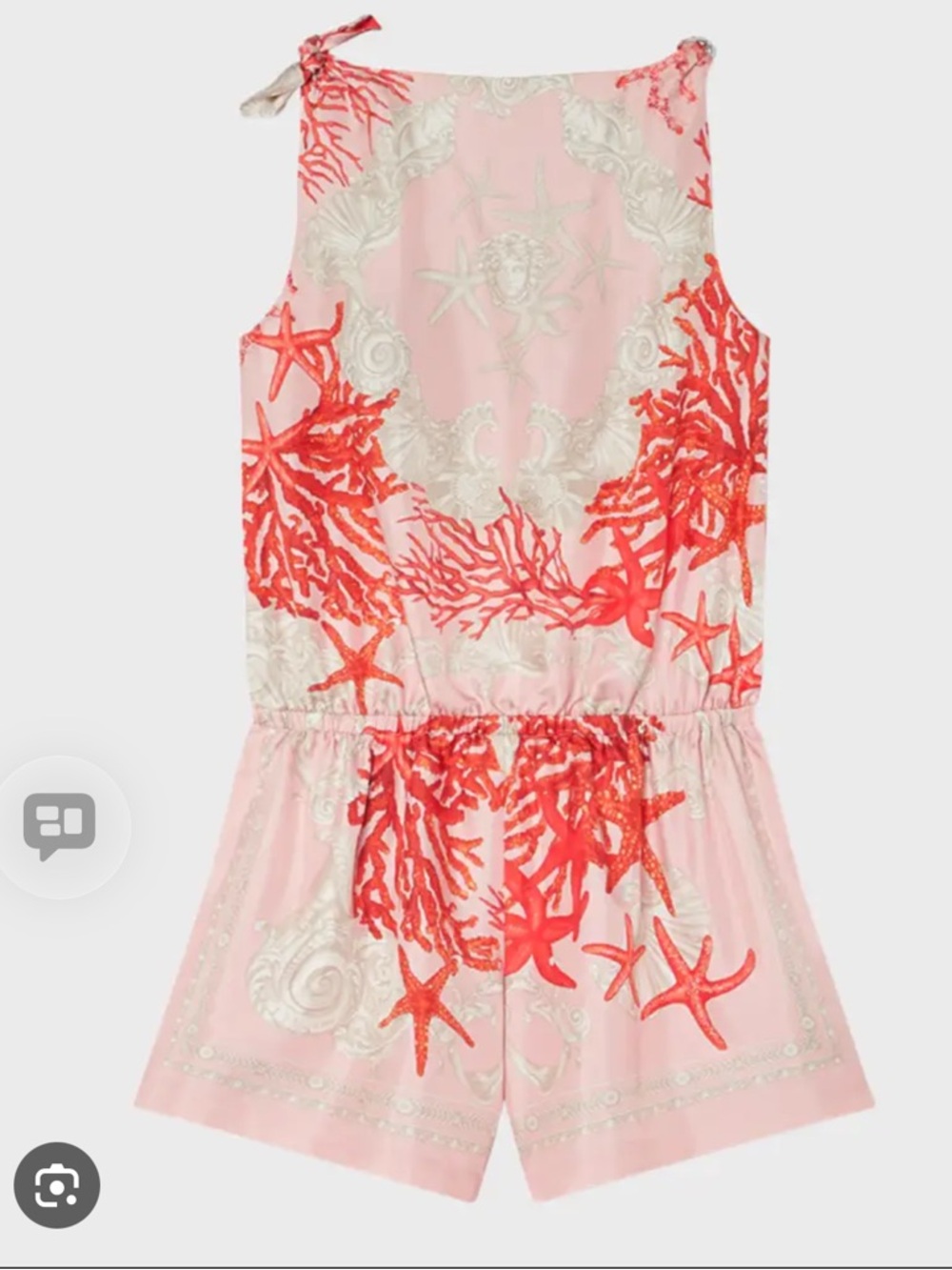 Versace starfish motif romper with Barocco-trim